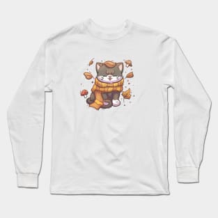 Fall cat Long Sleeve T-Shirt